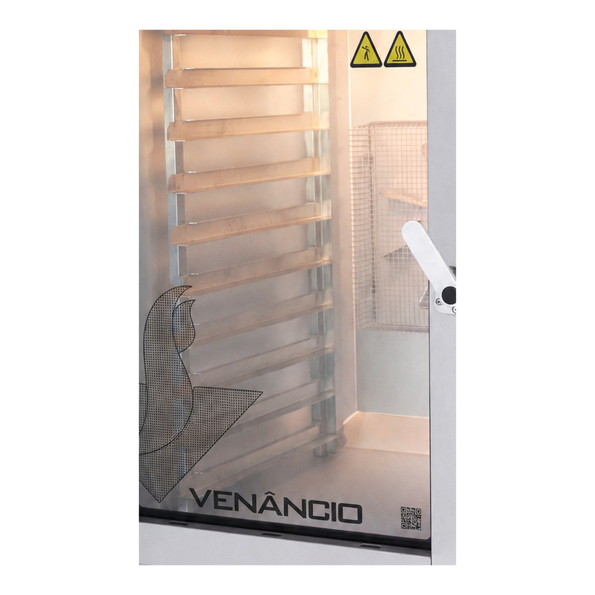Interior del horno Venâncio Twister 10 bandejas a gas