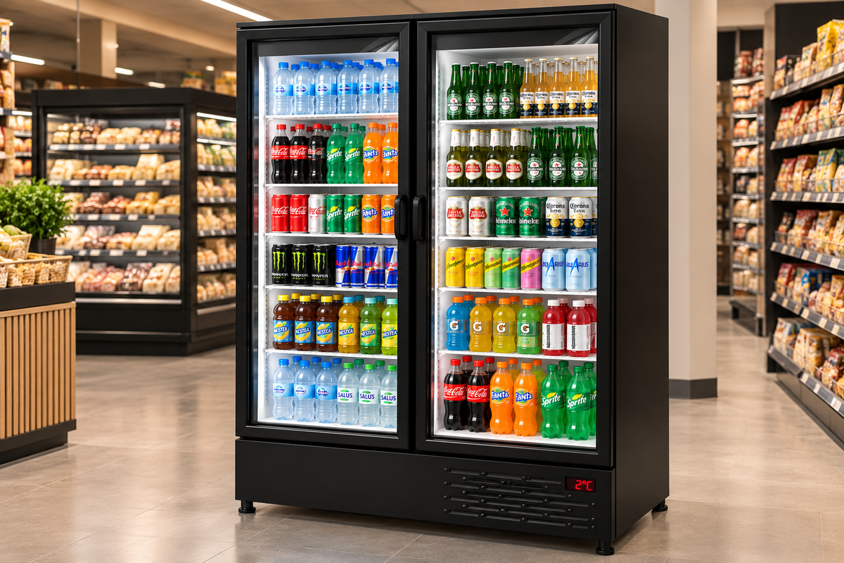 Expositor Klima refrigerado de 2 puertas modelo Visa Slim