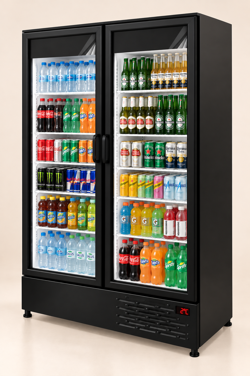 Expositor Klima refrigerado de 2 puertas modelo Visa Slim