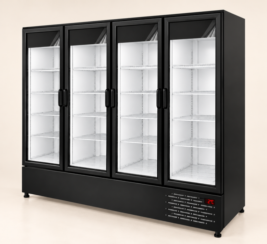 Expositor Klima refrigerado de 4 puertas modelo Visa Slim