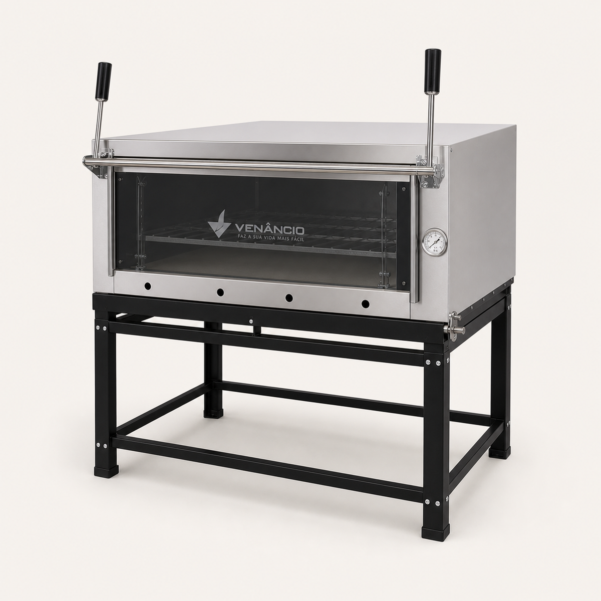 Horno Pizzero Venâncio a Gas (guillotina) — vista principal a 45 grados