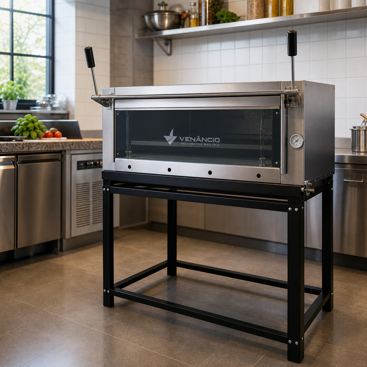 Horno Pizzero Venâncio a Gas (guillotina) — vista contextual completa