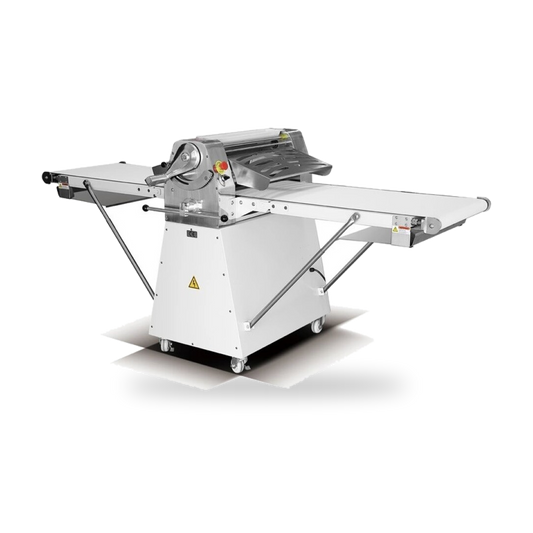 Laminadora de Pie Ancon 520C, vista frontal en ángulo, sobre fondo blanco