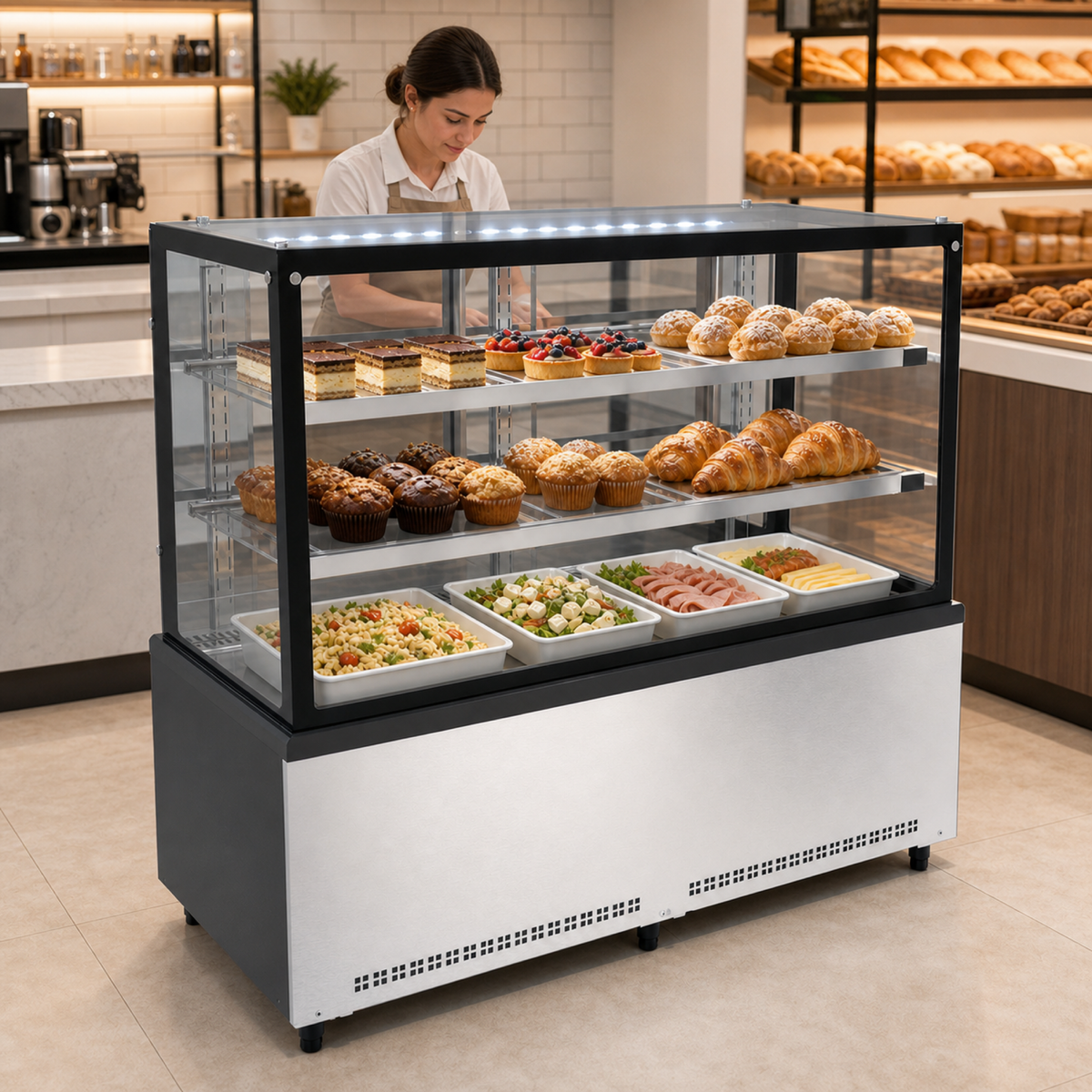 Vitrina Refrigerada Venâncio Prime 1,50 m (PBV15) — en uso profesional a escala real